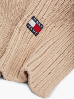 Heritage Logo Rib-Knit Scarf — Beige 2