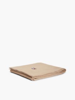 Heritage Logo Rib-Knit Scarf — Beige 3