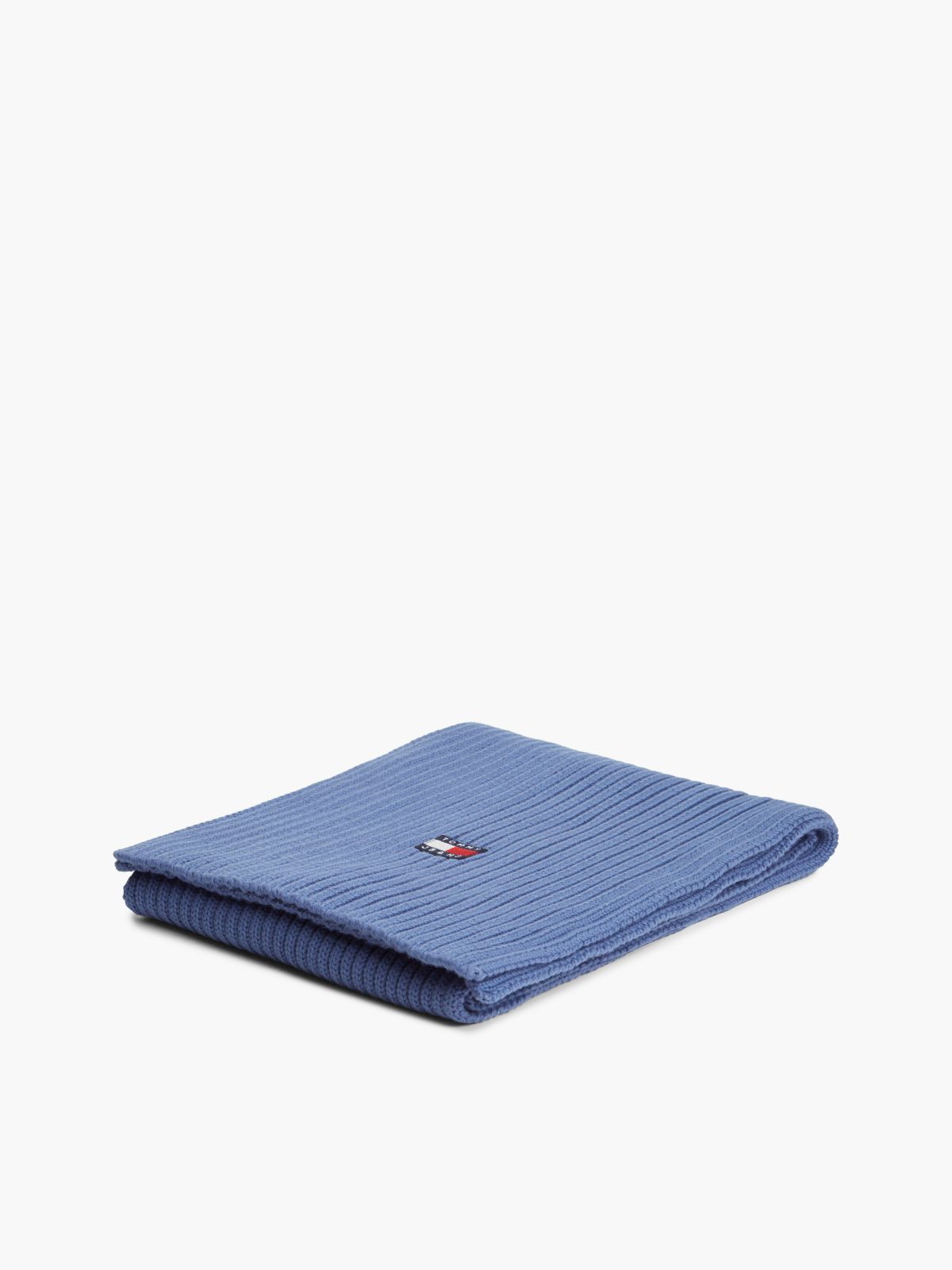 Heritage Logo Rib-Knit Scarf — Blue