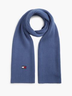 Heritage Logo Rib-Knit Scarf — Blue 1