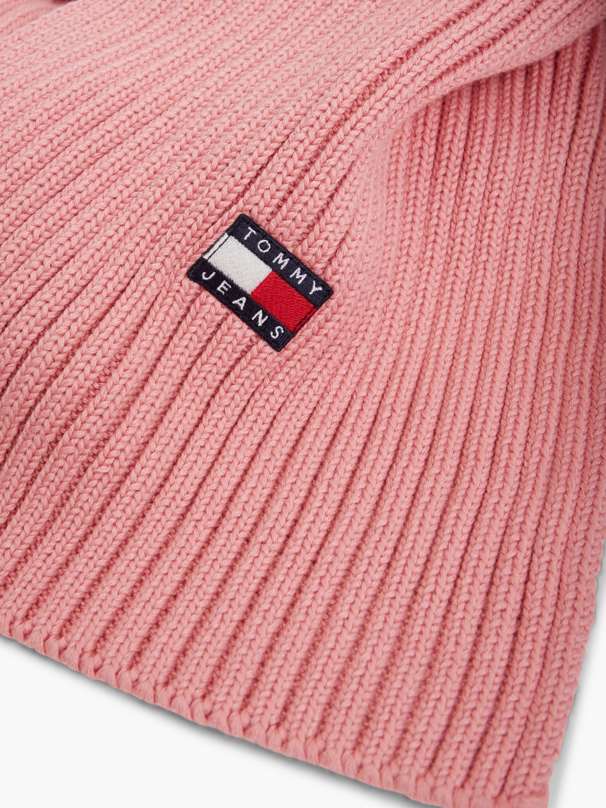 Heritage Logo Rib-Knit Scarf — Pink
