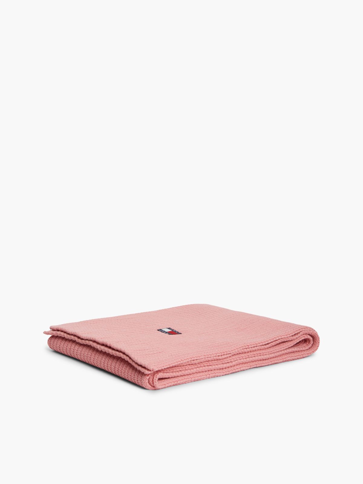 Heritage Logo Rib-Knit Scarf — Pink