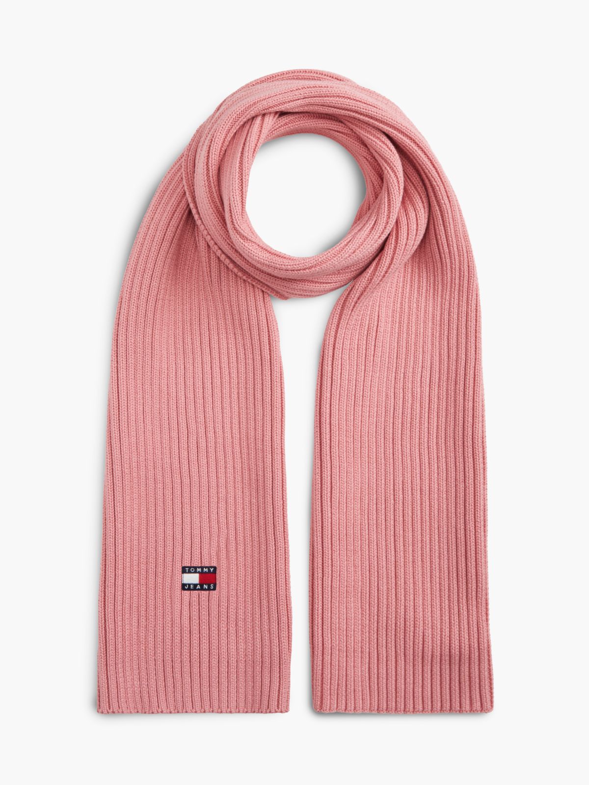 Heritage Logo Rib-Knit Scarf — Pink