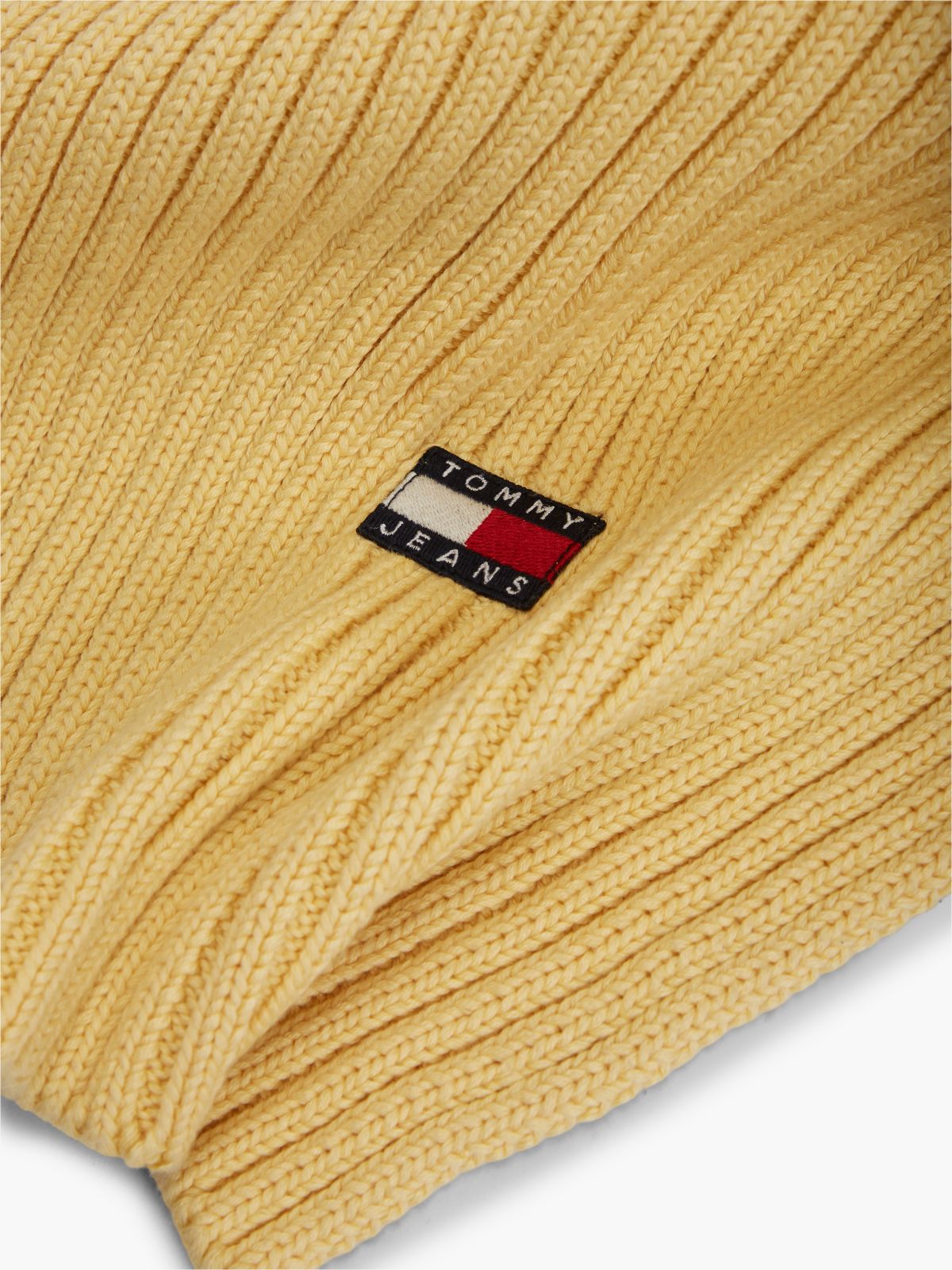 Heritage Logo Rib-Knit Scarf — Yellow