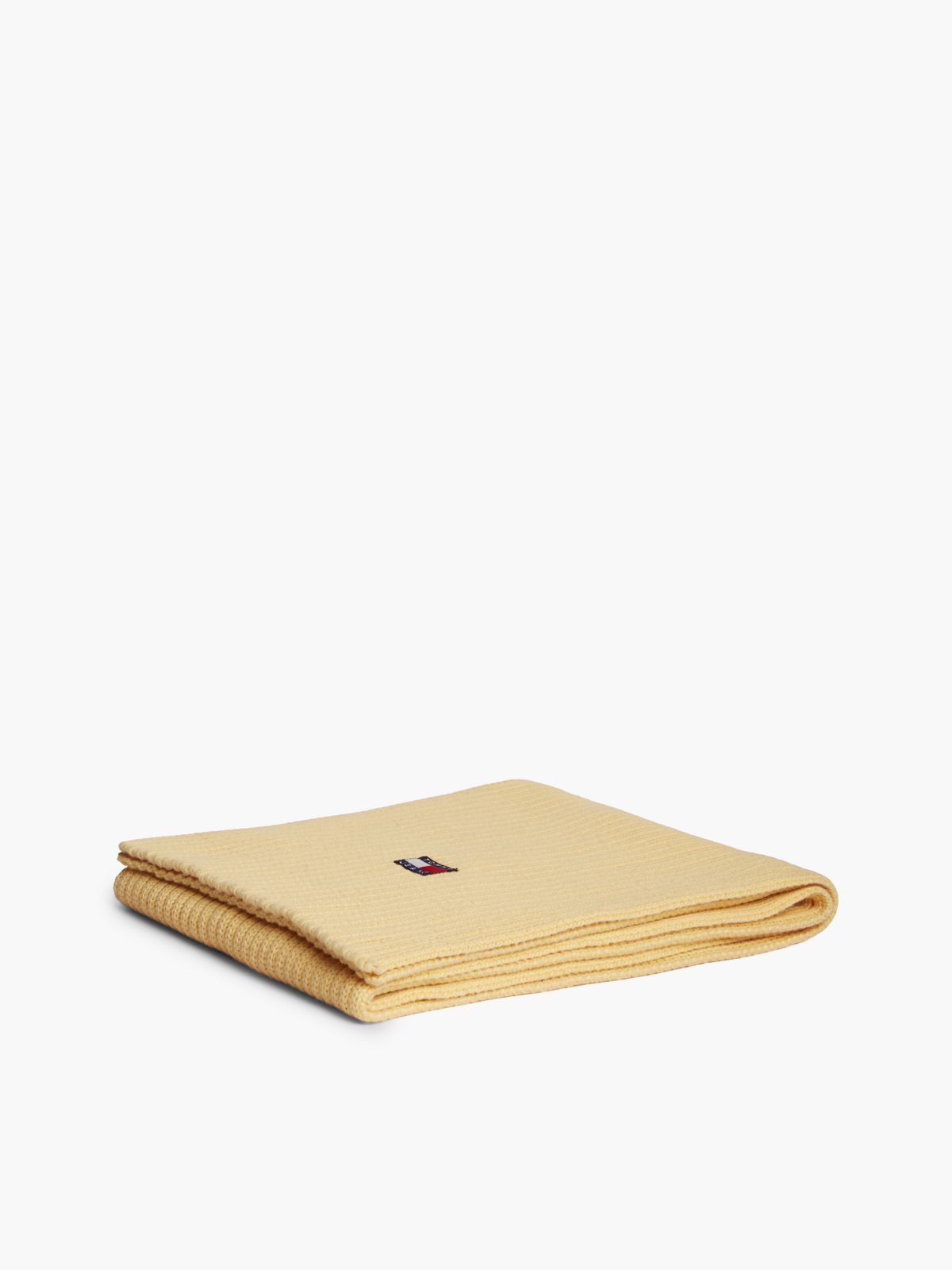 Heritage Logo Rib-Knit Scarf — Yellow