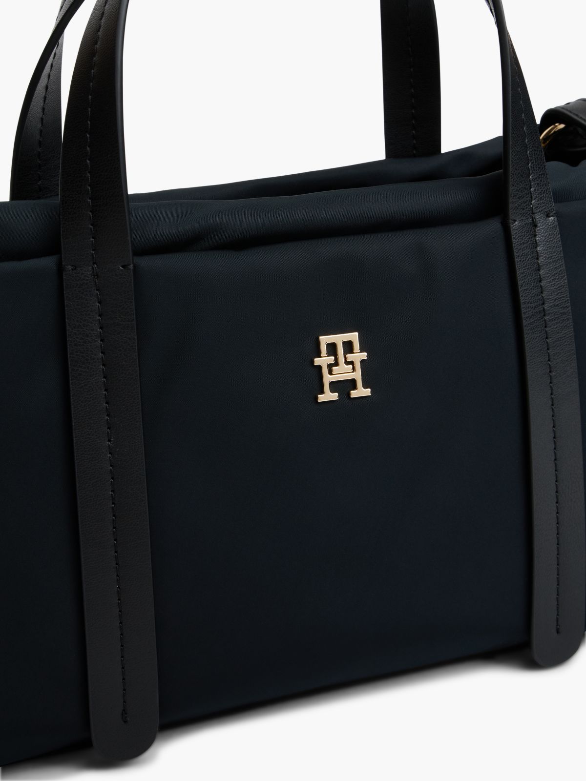 TH Monogram Textile Crossbody Bag — Black