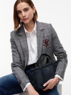 TH Monogram Textile Crossbody Bag — Blue 2