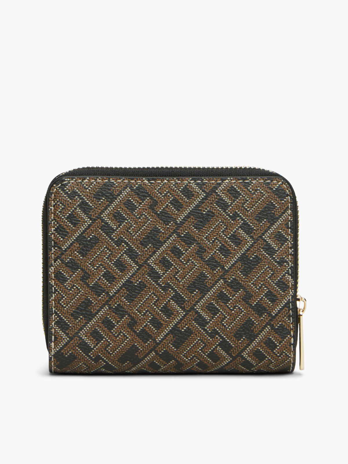 Hilfiger Icon Print Zip-Around Wallet — Black