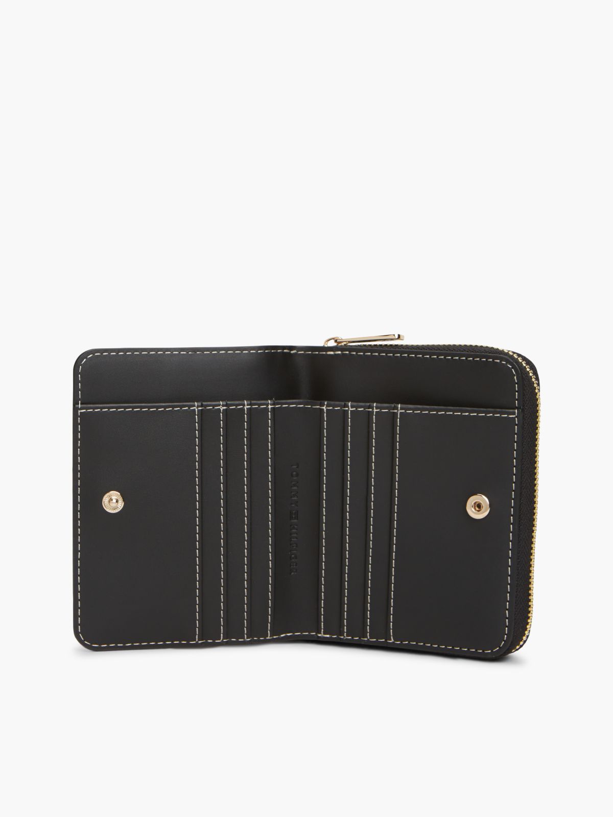 Hilfiger Icon Print Zip-Around Wallet — Black