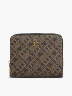 Hilfiger Icon Print Zip-Around Wallet — Black 1