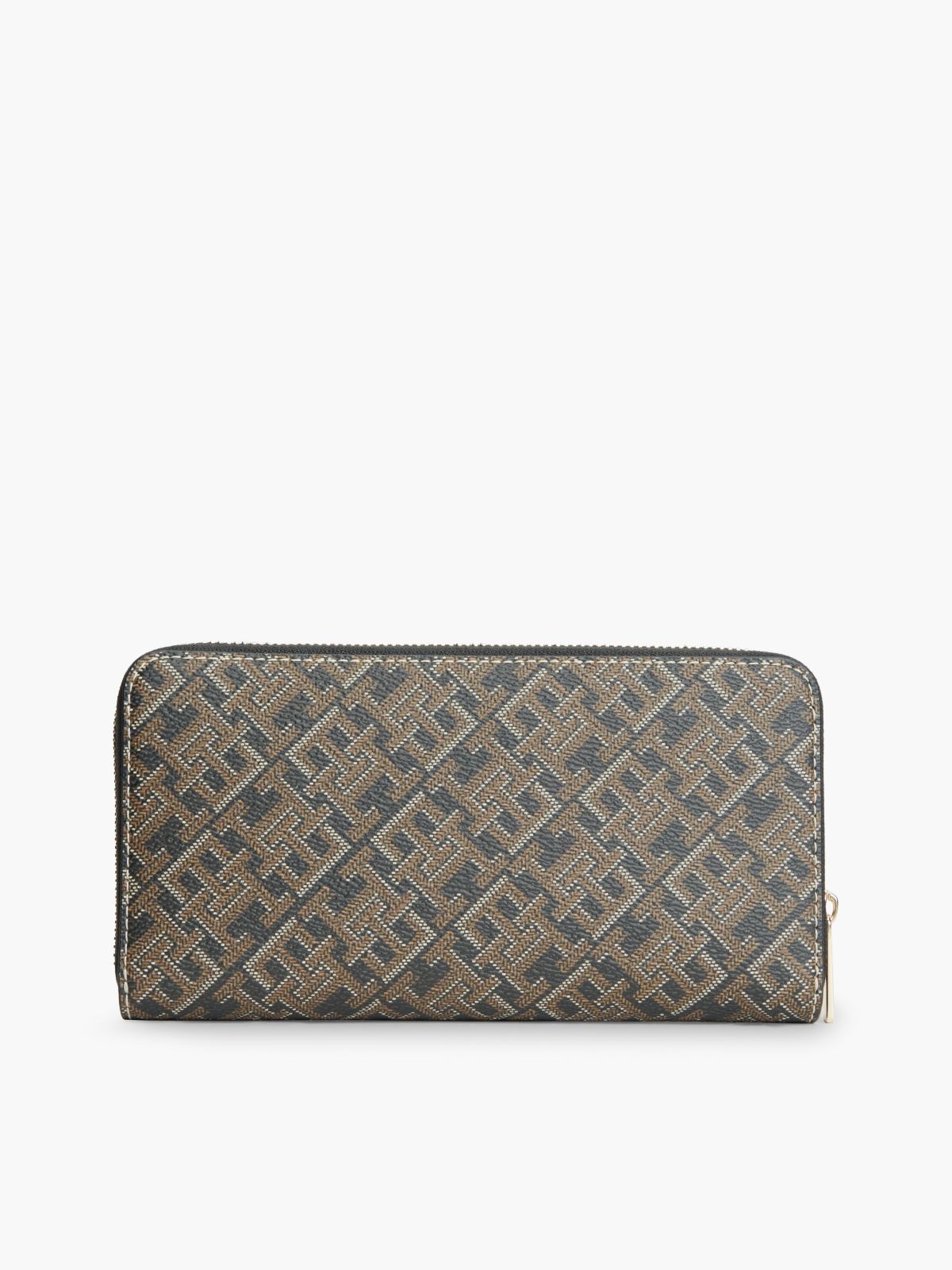 Hilfiger Icon Print Zip-Around Wallet — Black