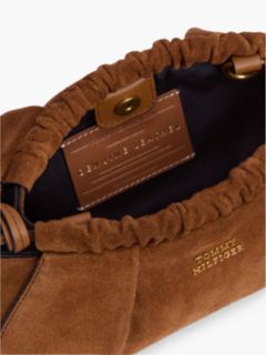 Soft Suede Crossbody Bag — Brown 4