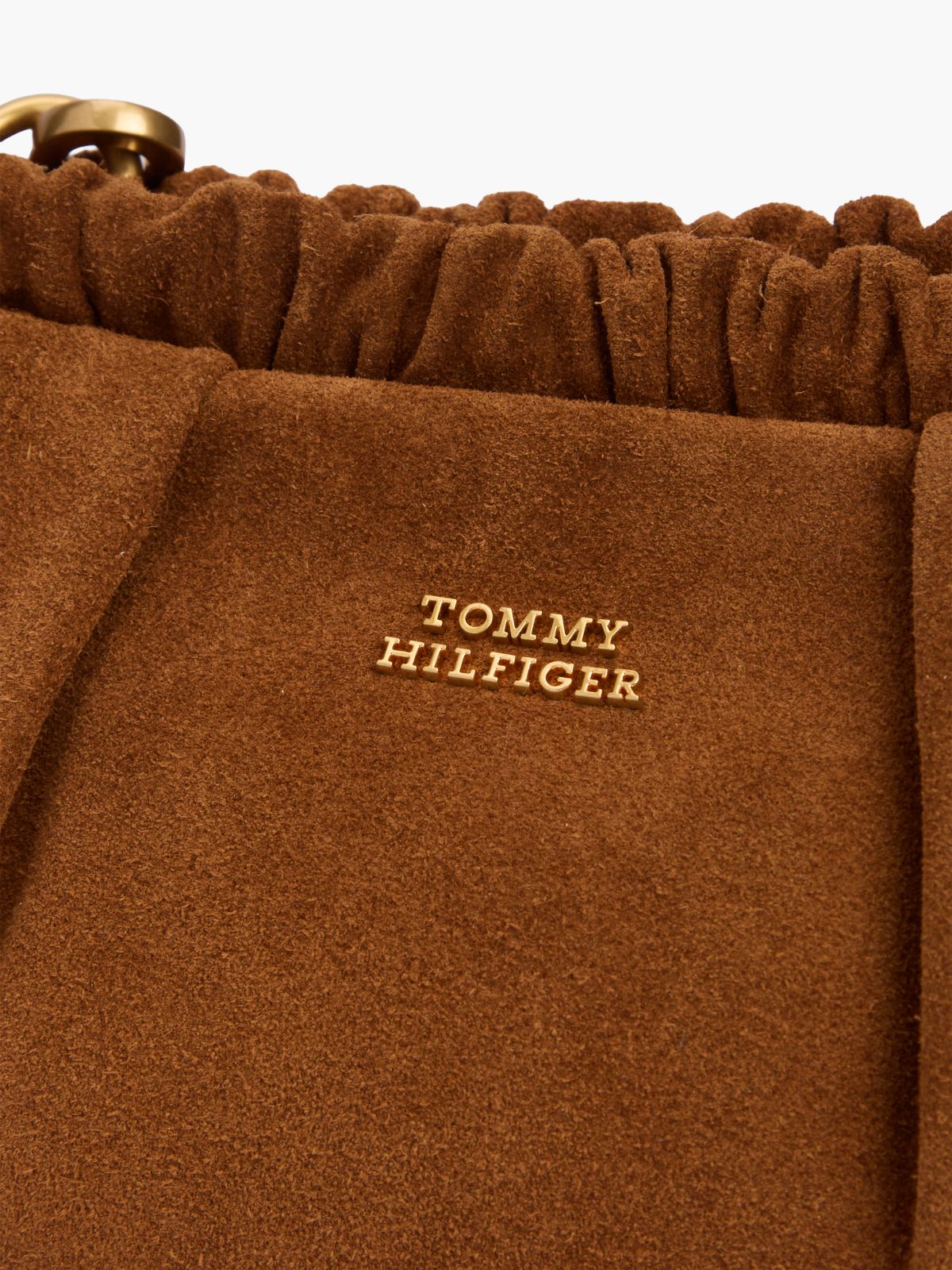 Soft Suede Crossbody Bag — Brown