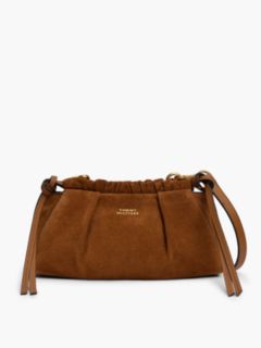 Soft Suede Crossbody Bag — Brown 1