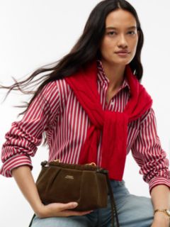 Soft Suede Crossbody Bag — Brown 2