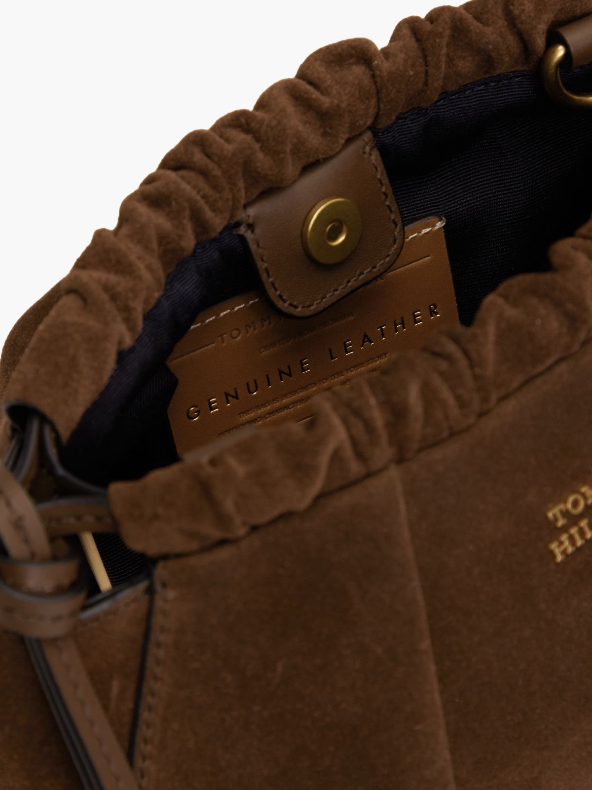 Soft Suede Crossbody Bag — Brown
