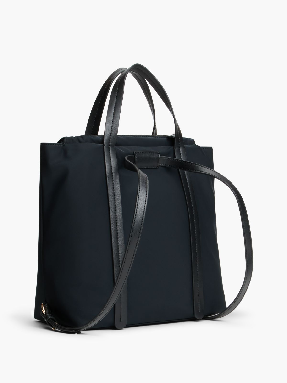 TH Monogram Convertible Tote Bag Backpack — Black