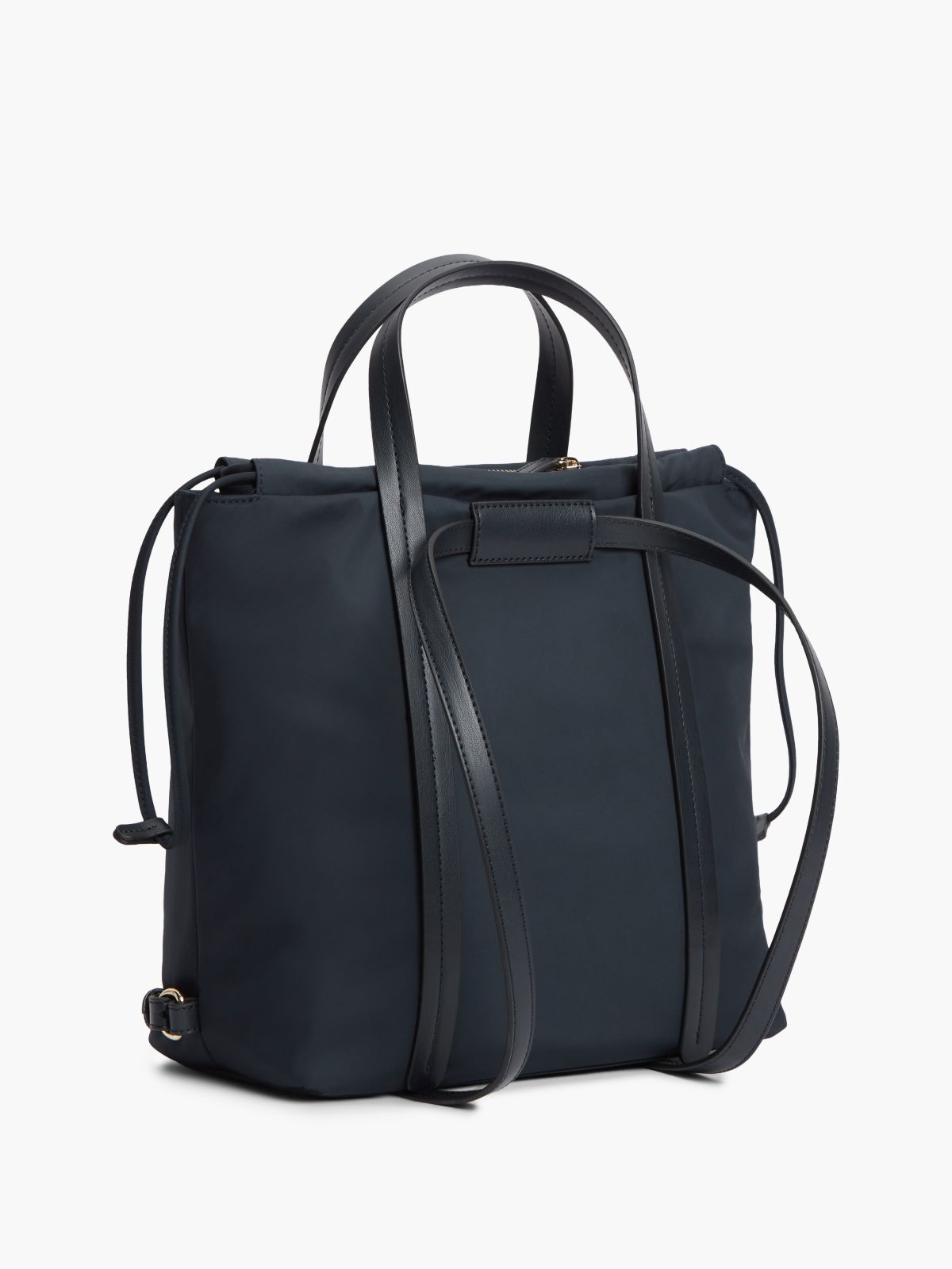 TH Monogram Convertible Tote Bag Backpack — Blue
