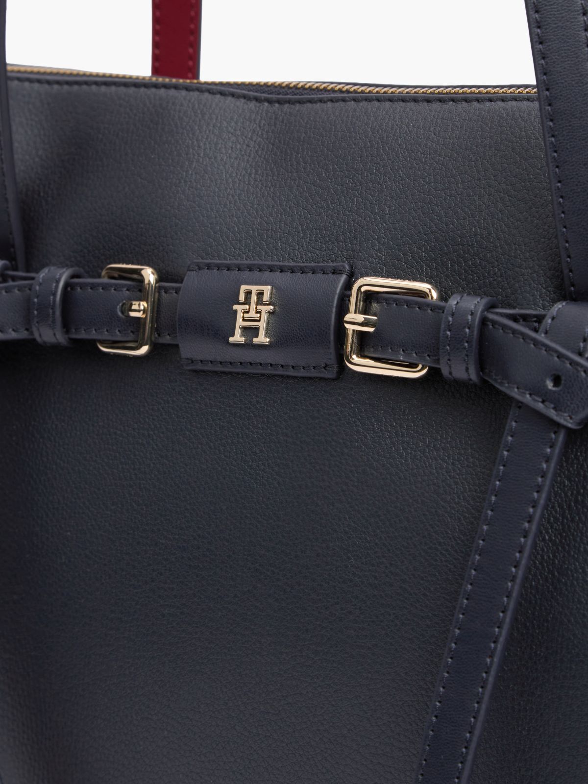 Buckle Strap Tote Bag — Blue