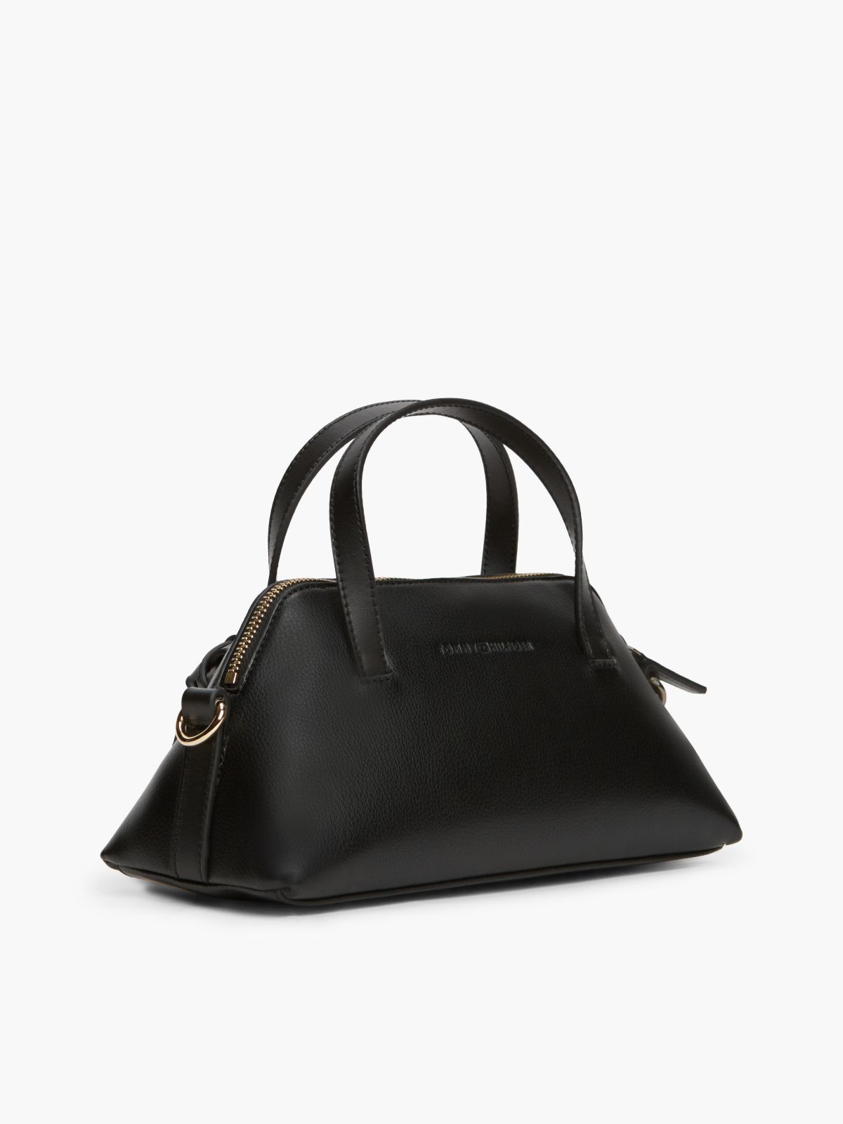 Buckle Strap Crossbody Tote Bag — Black
