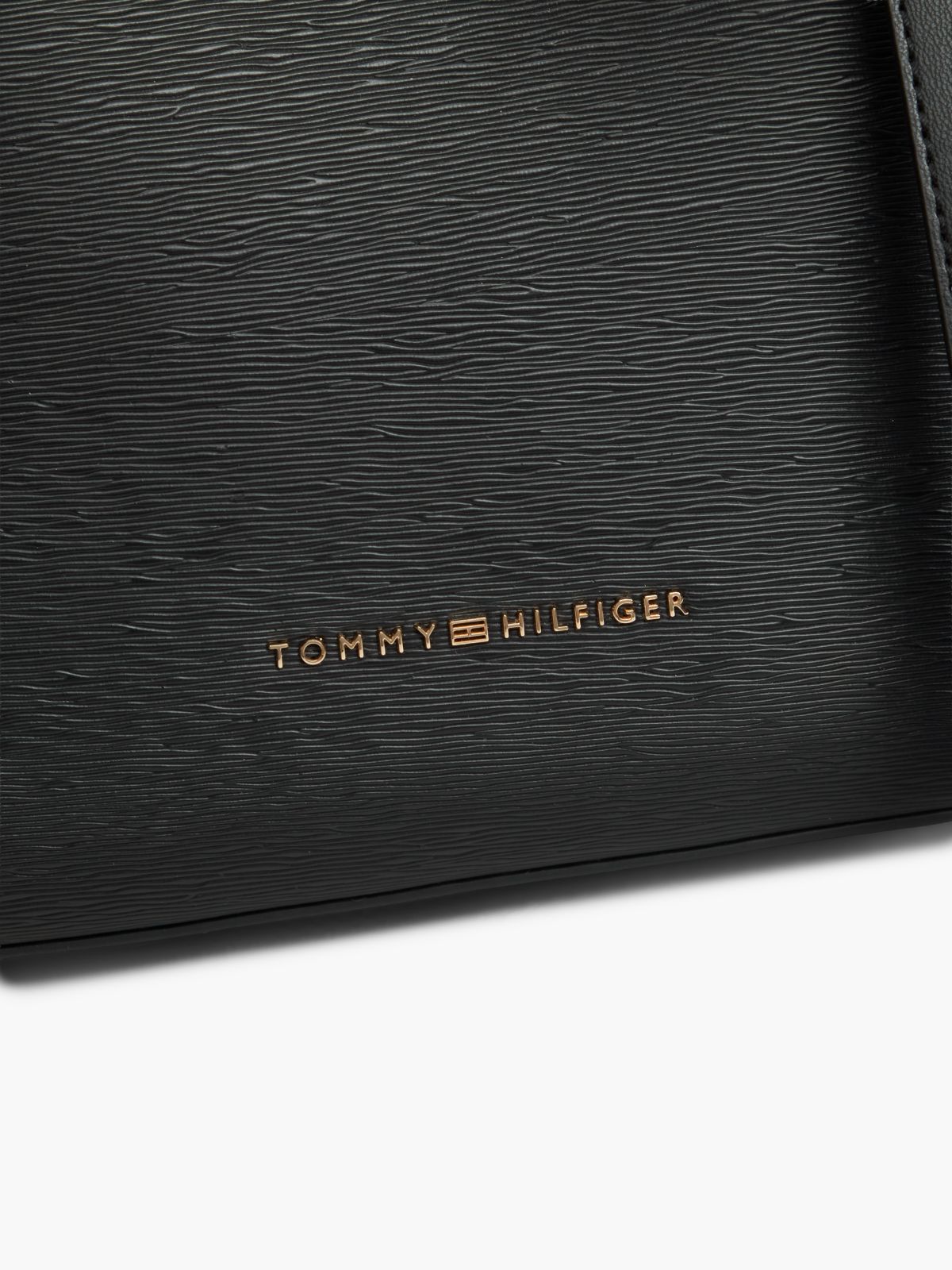 Modern Textured Tote Bag — Black