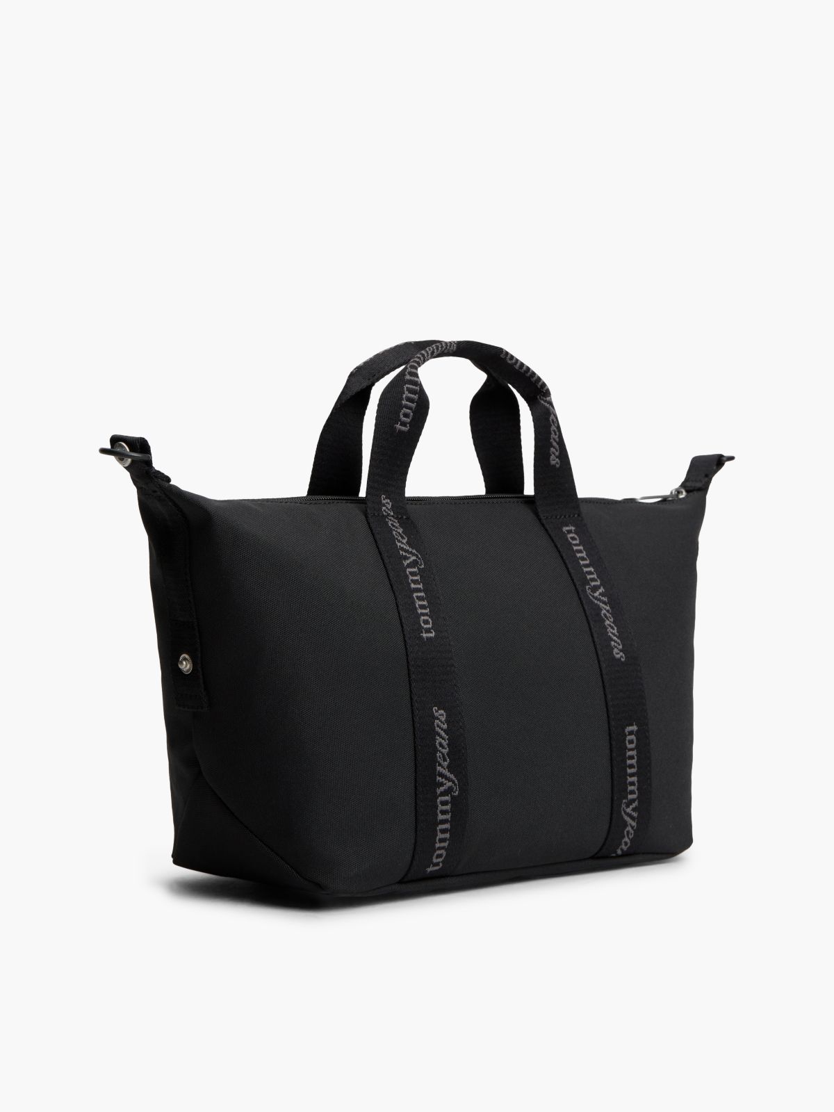 Essential Repeat Logo Tote Bag — Black
