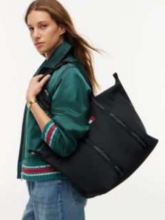 Essential Repeat Logo Tote Bag — Black 2