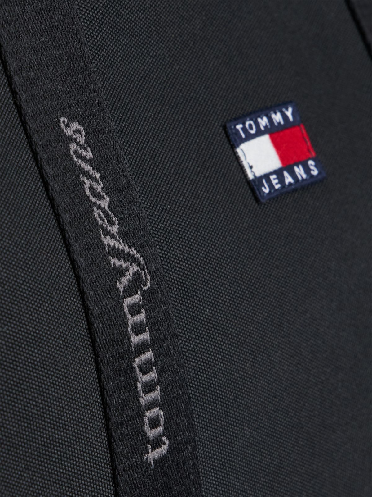 Essential Repeat Logo Tote Bag — Black