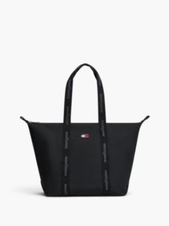 Essential Repeat Logo Tote Bag — Black 1