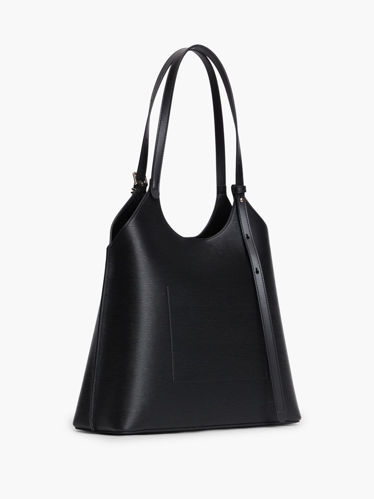 Modern Textured Tote Bag — Black