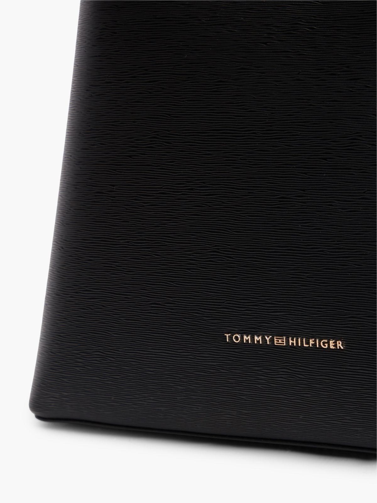 Modern Textured Tote Bag — Black