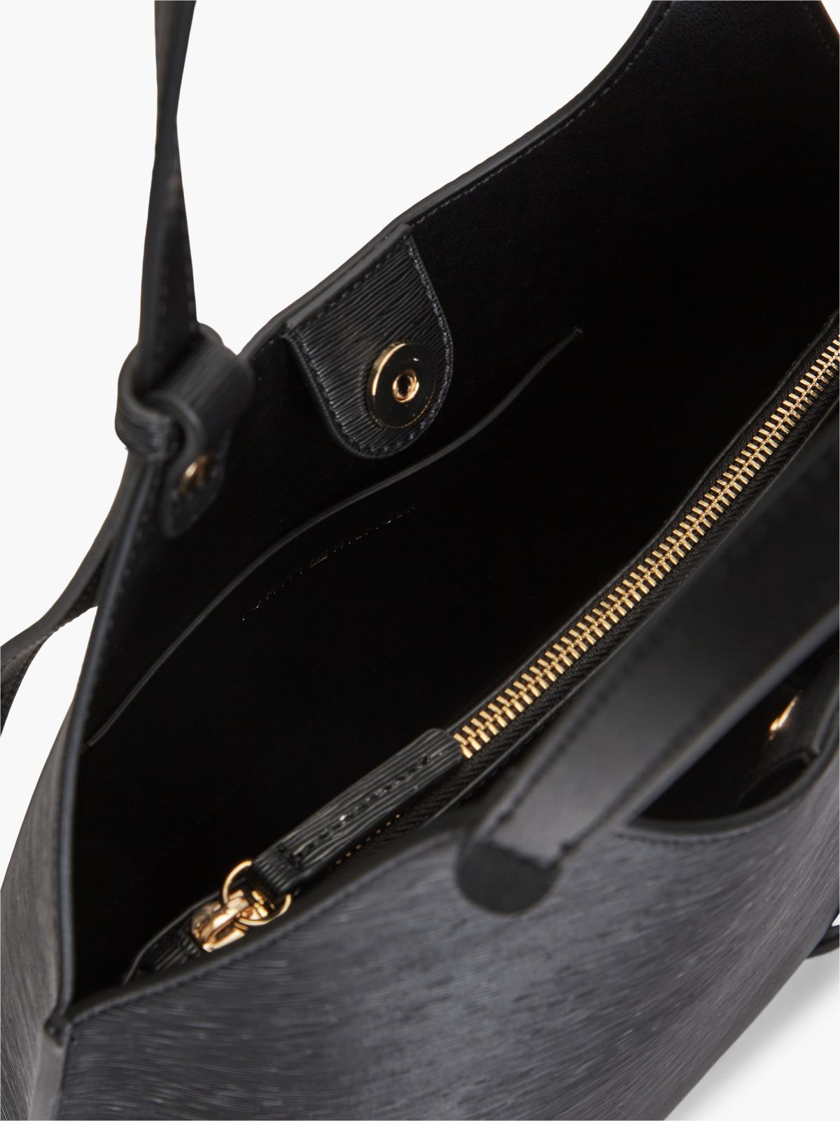 Modern Textured Tote Bag — Black