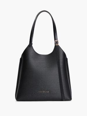 cabas modern texturé black pour femmes tommy hilfiger