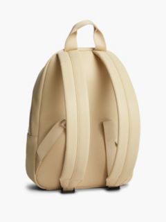 Essential Logo Plaque Dome Backpack — Beige 3