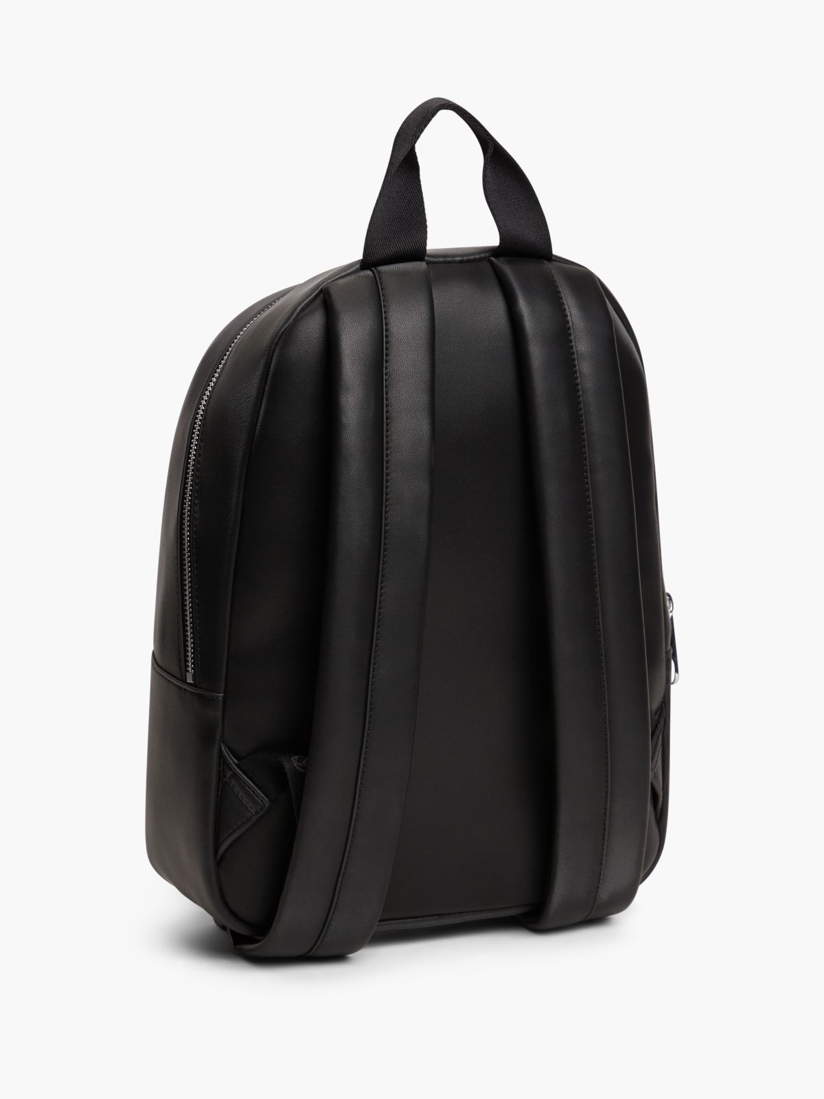 Essential Logo Plaque Dome Backpack — Black