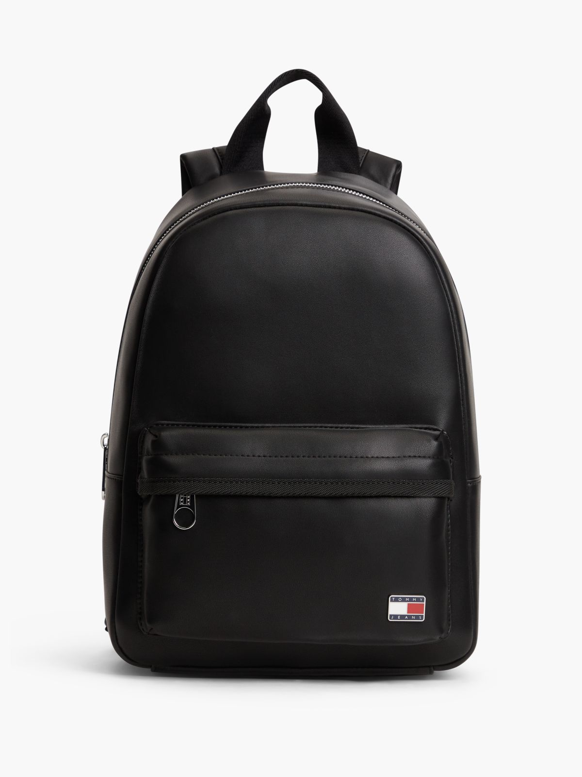 Essential Logo Plaque Dome Backpack — Black