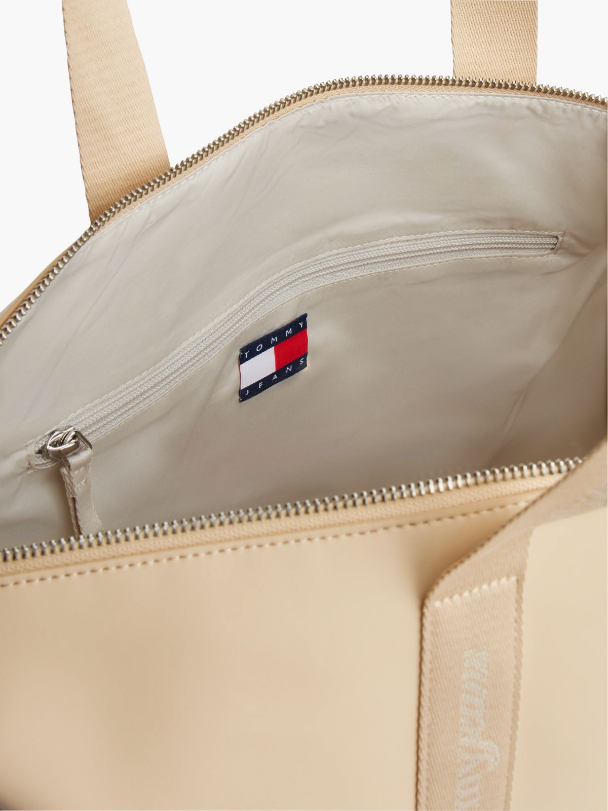 Essential Repeat Logo Tote Bag — Beige