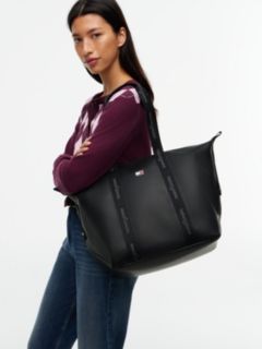 Essential Repeat Logo Tote Bag — Black 2