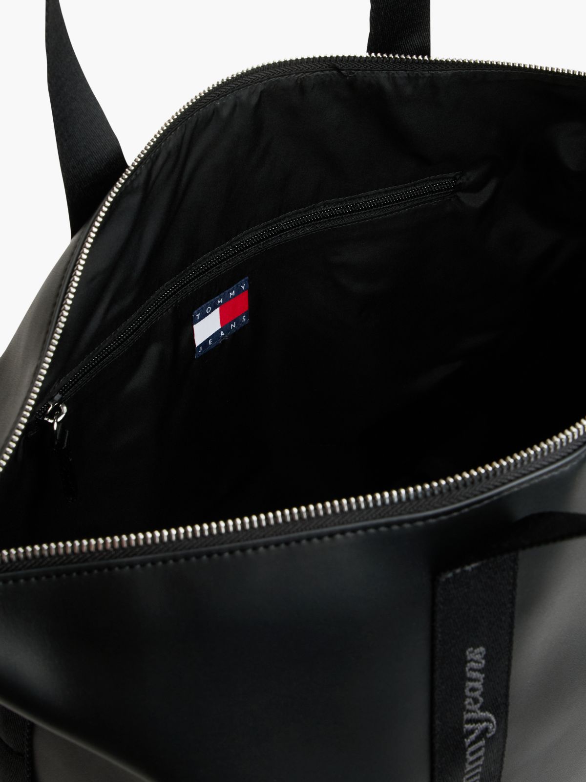 Essential Repeat Logo Tote Bag — Black
