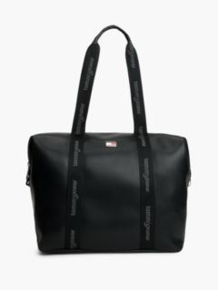 Essential Repeat Logo Tote Bag — Black 1