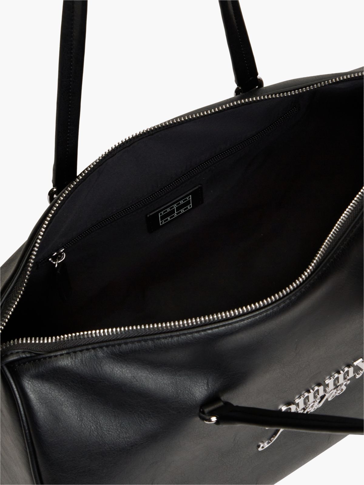 Metal Logo Tote Bag — Black
