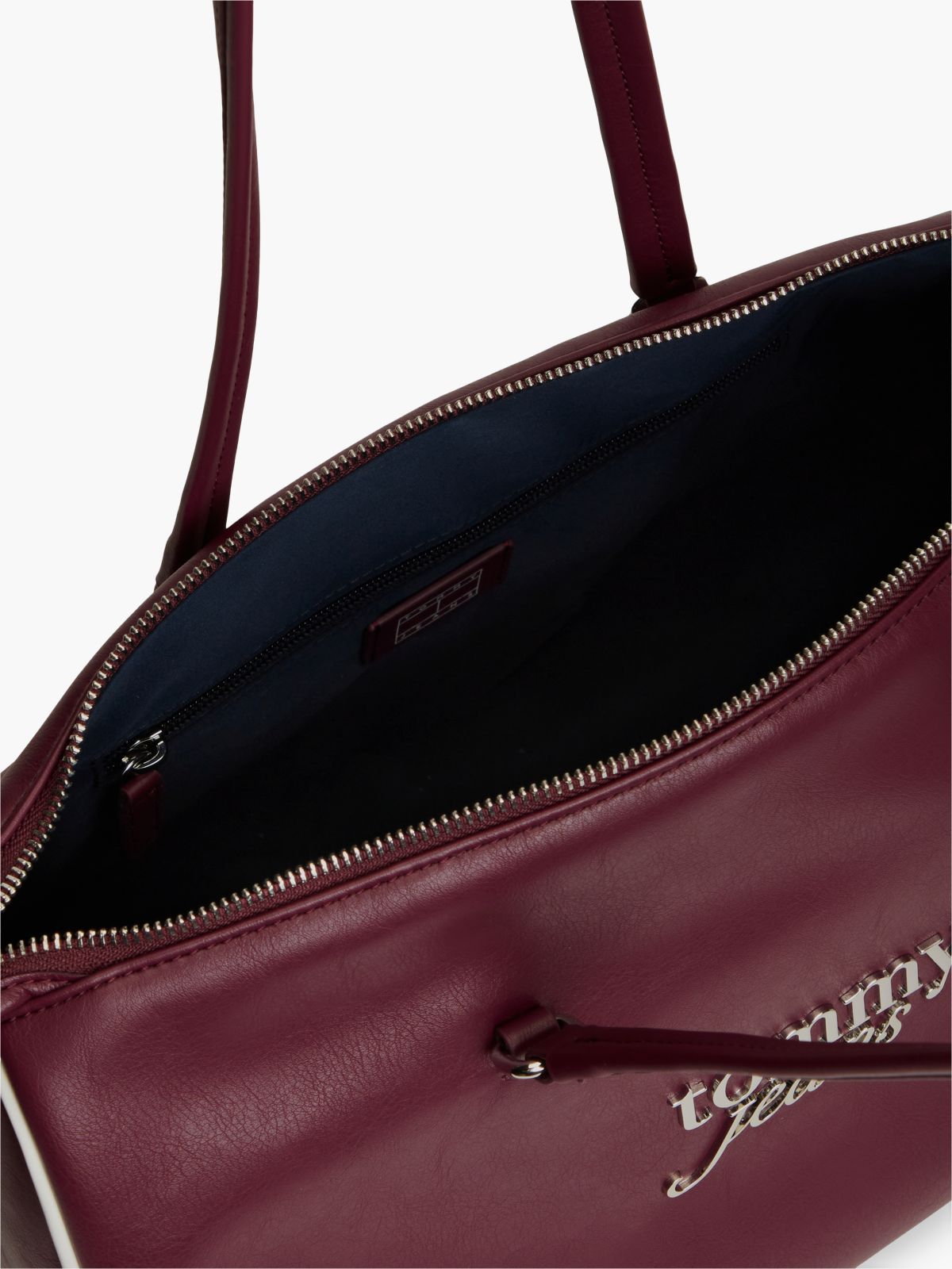 Metal Logo Tote Bag — Brown
