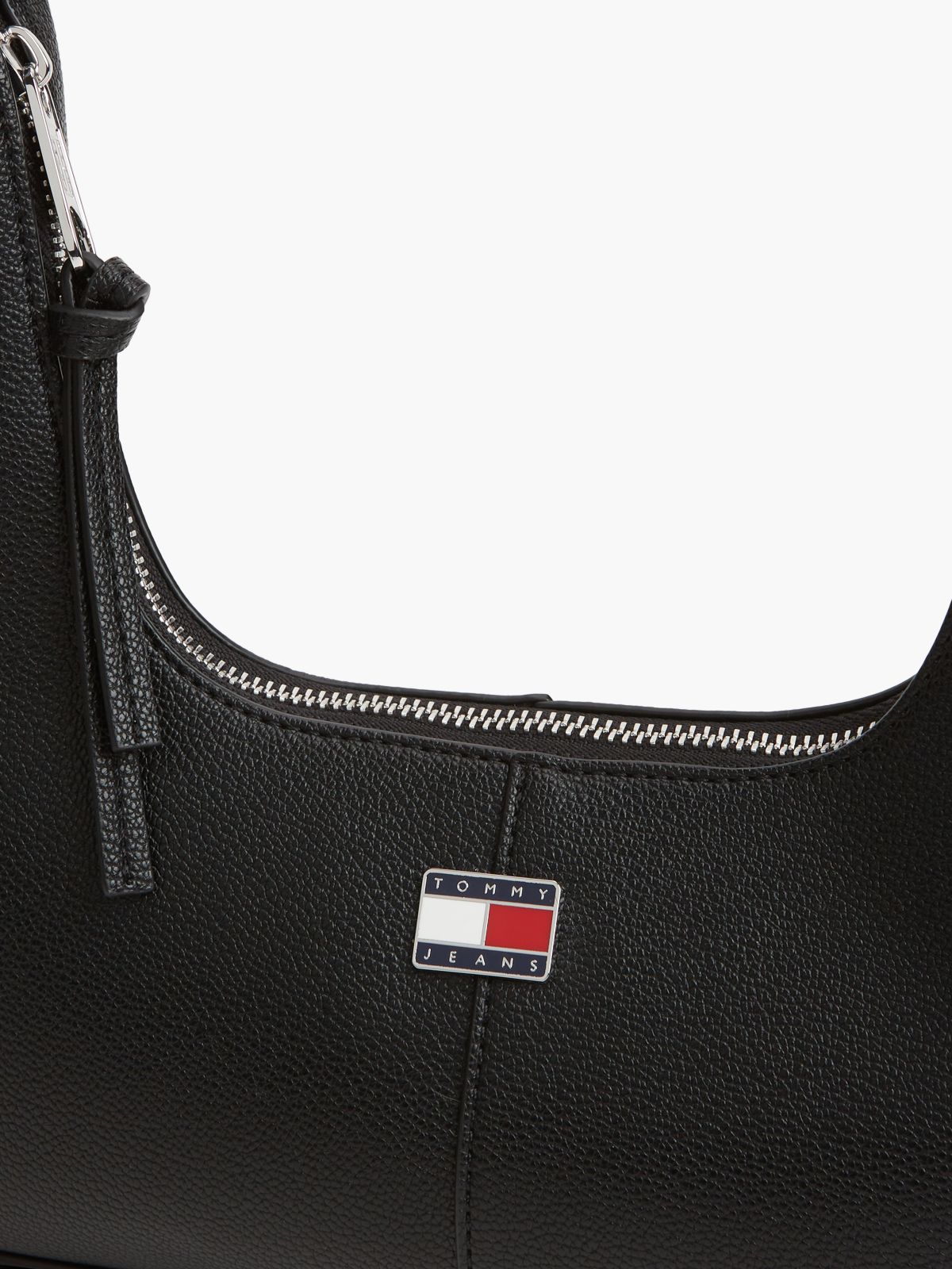 City Logo Plaque Shoulder Bag — Black