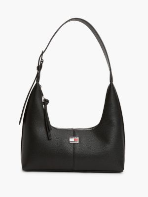 sac épaule city à plaque logo black pour femmes tommy jeans
