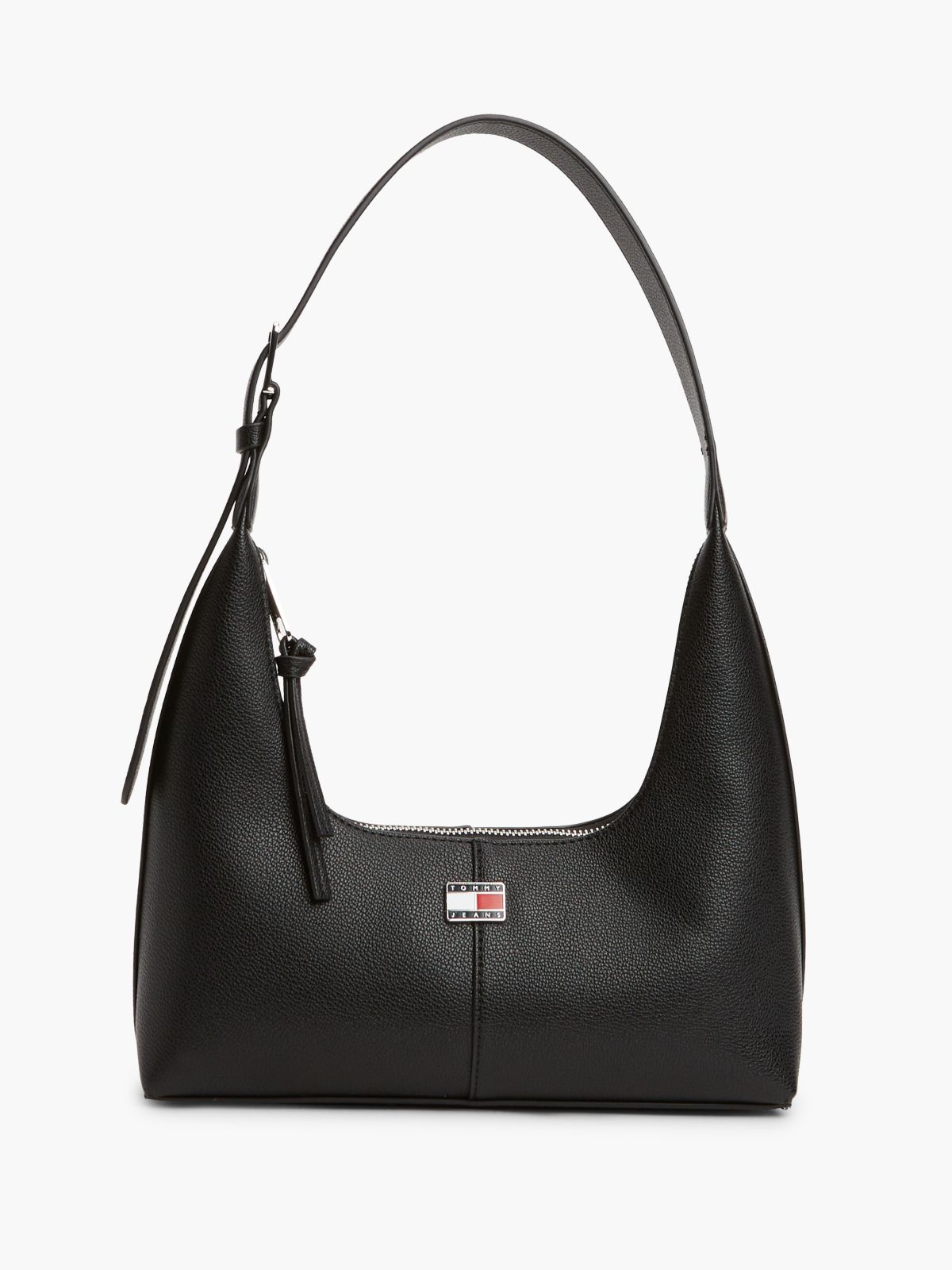 City Logo Plaque Shoulder Bag — Black