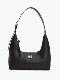 City Logo Plaque Shoulder Bag — Black 1