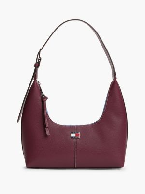 sac épaule city à plaque logo brown pour femmes tommy jeans