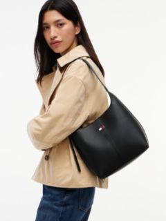 City Logo Plaque Hobo Bag — Black 2