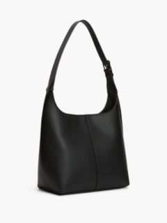 City Logo Plaque Hobo Bag — Black 3