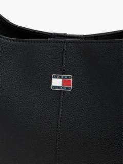 City Logo Plaque Hobo Bag — Black 5